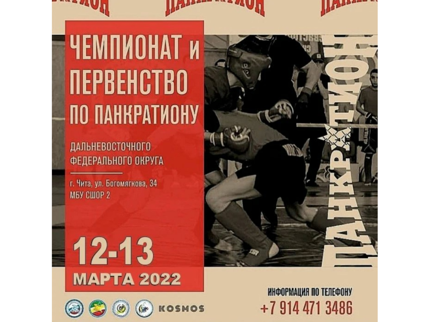 Чемпионат и первенство ДФО по панкратиону пройдут в Забайкалье